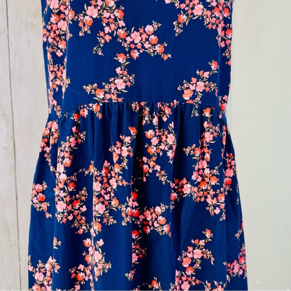 Old Navy | Navy Blue Floral Sleeveless Dress - Picture 5 of 12